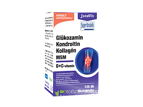 Бад для хрящових тканин суглобів, біодобавка Глюкозамін хондроїтин колаген MCM, Д3 і С, JutaVit Угорщина