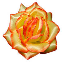 Головка пионовной розы искусственная |Д=11 см, В=5 см| Цвет - желто-оранжевый | Упаковка-50 шт