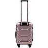 Комплект пластикових валіз Wings Peacock 147-3 (Місткість 107, 45 і 37 л) Рожевий, фото 5