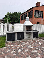 Уличный камин-барбекю "Гарден Шеф" Комплект с темными фасадами 2