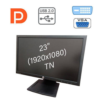 Монітор HP LA2306x/23" (1920x1080) TN/1x DP, 1x VGA, 1x DVI, USB-Hub, фото 2
