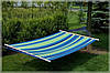 Гамак тристичний посилений гавайський підвісний 200х80 Синій із довгою планкою, фото 6