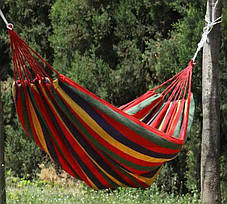 Гамак гавайський підвісний 200х80 без планки Червоний у мішку, фото 3