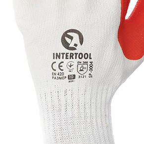 Рукавичка комбінована зі шкіри і тканини INTERTOOL SP-0004, фото 2