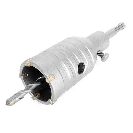 Комплект: свердло корончасте для бетону 46 мм+Перехідник SDS Plus 100 мм INTERTOOL SD-7046, фото 1