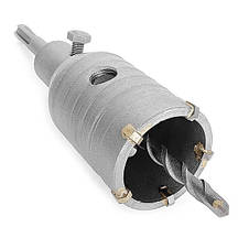 Комплект: свердло корончасте для бетону 46 мм+Перехідник SDS Plus 100 мм INTERTOOL SD-7046, фото 4