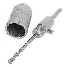 Комплект: свердло корончасте для бетону 46 мм+Перехідник SDS Plus 100 мм INTERTOOL SD-7046, фото 6