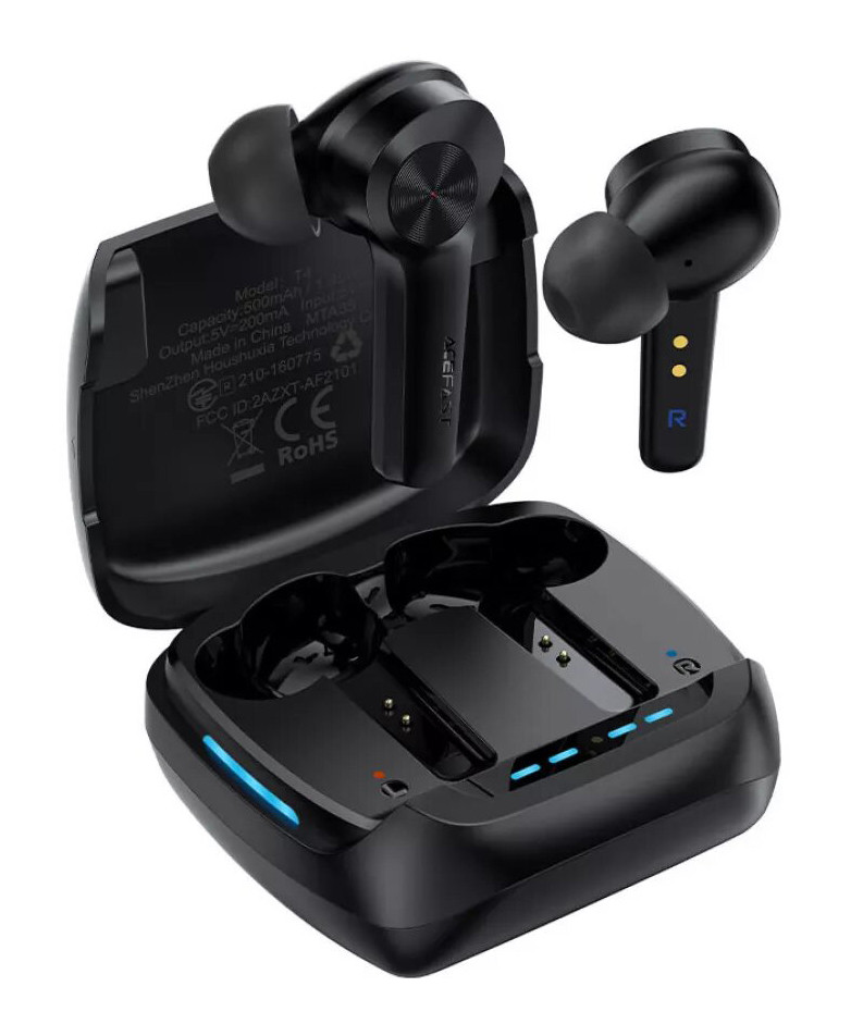 Навушники вакуумні безпровідні з мікрофоном Acefast T4 TWS Bluetooth в кейсі Чорний