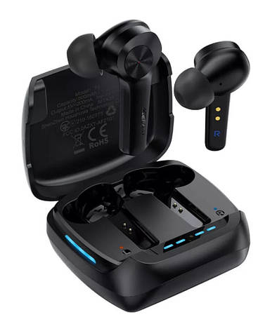 Навушники вакуумні безпровідні з мікрофоном Acefast T4 TWS Bluetooth в кейсі Чорний, фото 1