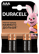 Ел.живлення (батарейка) DURACELL LR3 (AAA), 4 шт./пат.