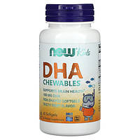 DHA 100 mg Kids Chewable NOW (60 таблеток)