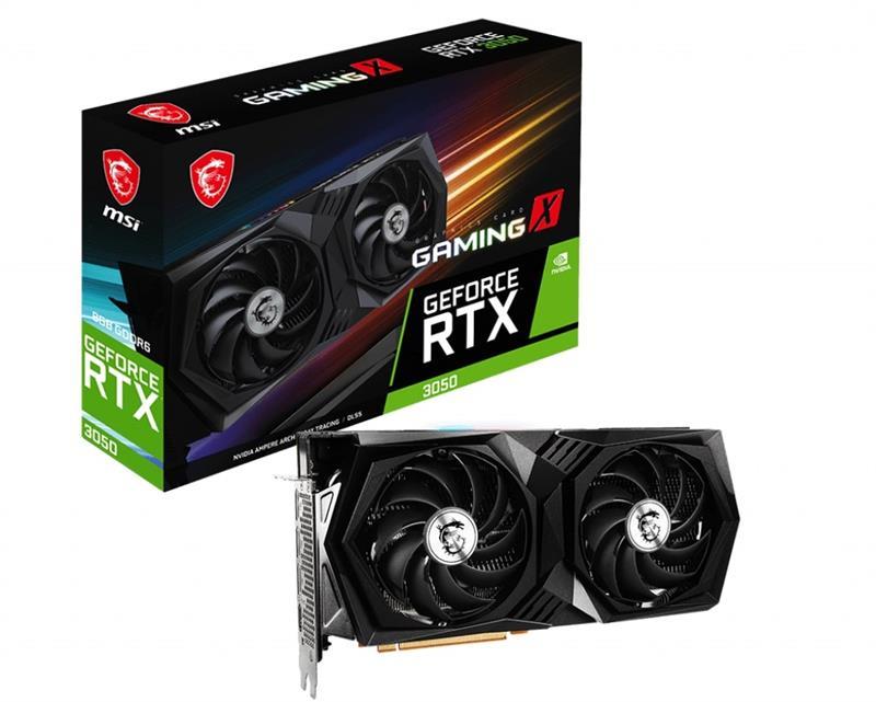 Відеокарта GF RTX 3050 8 GB GDDR6 Gaming X 8G MSI (GeForce RTX 3050 GAMING X 8G)
