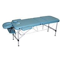 Складаний масажний стіл КМм-12 алюмінієвий, Трисекційний Масажний стіл, Канапа масажна КМм — 12
