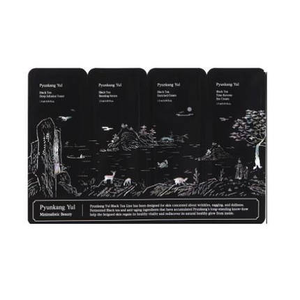 Набір пробників Pyunkang Yul Black Tea toner+serum+cream+eye cream, 4*1,5 мл, фото 1