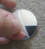 Дзеркальні пластикові наклейки круги Срібло 30 шт 4 см Б369, фото 5