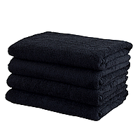 Полотенце махровое черное Турция Black - 40*70 (16/1) 450 г/м²