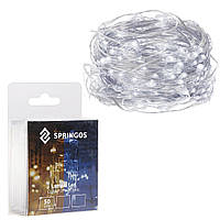 Гирлянда на батарейках Springos 4.9 м 50 LED CL0015 Cold White