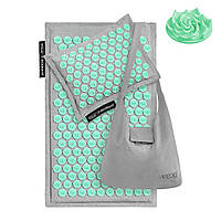 Коврик акупунктурный с подушкой 4FIZJO Eco Mat Аппликатор Кузнецова 68 x 42 см 4FJ0230 Grey/Mint