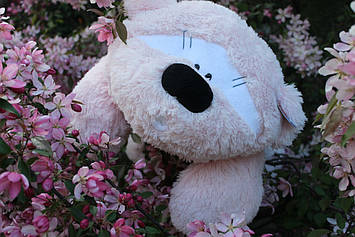 М'яка іграшка Лежачий ведмедик Фіззі Мун 95 см Красива іграшка-подушка М'який ведмедик для сну ніжно-рожевий