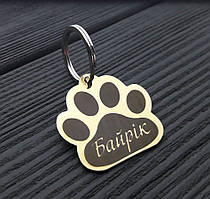 Медальйон для собак, жетон із гравіюванням — кулон лапа