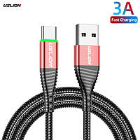 Кабель USB Type-C - USB (1m) 3.0 A Fast Charging дата-провод быстрой зарядки и передачи данных для телефона