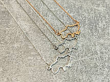 Срібна позолочена карта України DARIY 702, фото 4