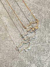 Срібна позолочена карта України DARIY 702, фото 5