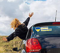 Наклейки на авто love Ukraine