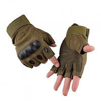 Тактичні рукавички з відкритими пальцями Oakley L Хакі Олива (M_O_070419_23)