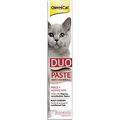 Лакомство для кішок GimpCat Anti-Hairball Duo Paste Chicken + Malt 50 г (для виведення вовни) СРОК 0822
