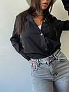 Бавовняна сорочка жіноча базова прямого крою в кольорах (р. 42-46) 22ru525, фото 2