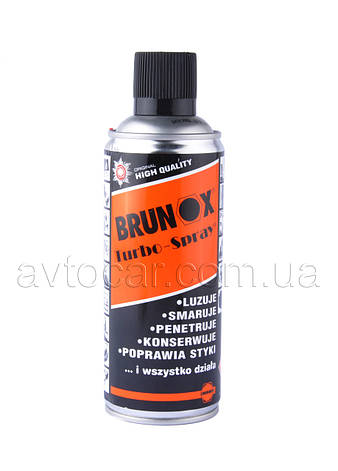 Мастило Brunox Turbo-Spray на основі суміші вуглецевих і турболіну (аерозоль) 400 мл., фото 2