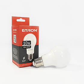 LED лампочка E27  A60 10W 4200K ETRON Light