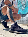 Кросівки чоловічі чорні Adidas Yeezy Boost 350 (08616), фото 7