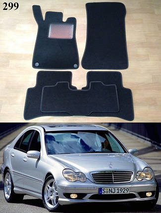 Ворсові килимки на Mercedes C-Class W203 '00-07, фото 1