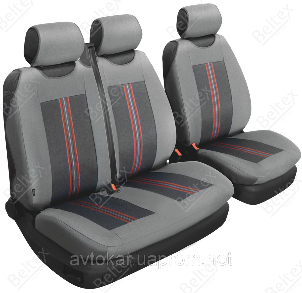 Чохли на мікроавтобуси сірі Beltex Comfort 1+2 (A) BX53110