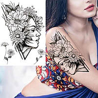 Тату tattoo тимчасове тату наклейка на тіло одноразове літо обличчя