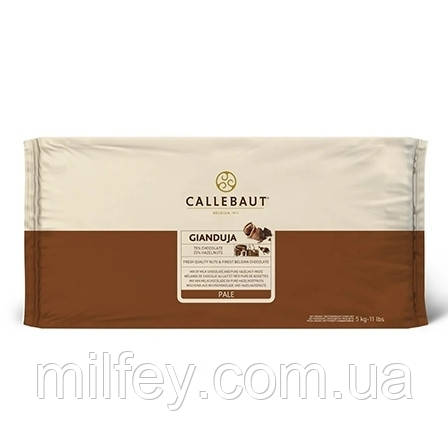 Паста Темний шоколад - Фундук Джандуйя Callebaut Gianduja Dark 5 кг, фото 1