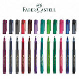 Капілярна ручка Faber-Castell Fibre tip pen Broadpen document, 0,8 мм, Синій, фото 6