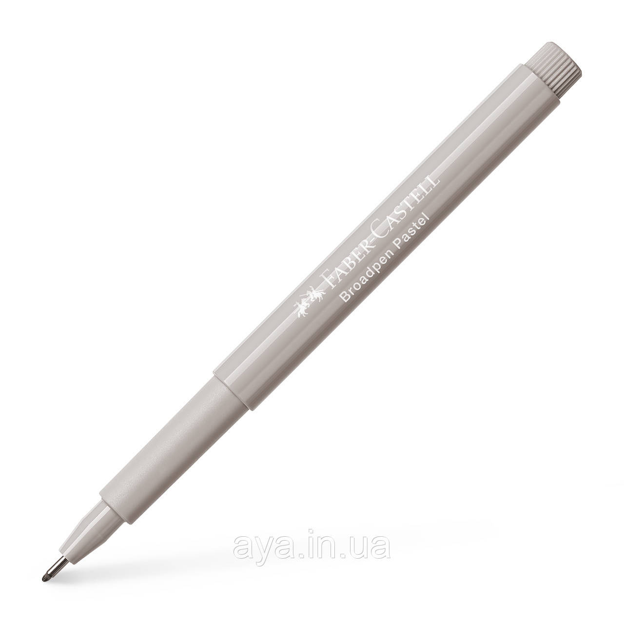 Капілярна ручка Faber-Castell Fibre tip pen Broadpen pastel, 0,8 мм, Сірий, фото 1