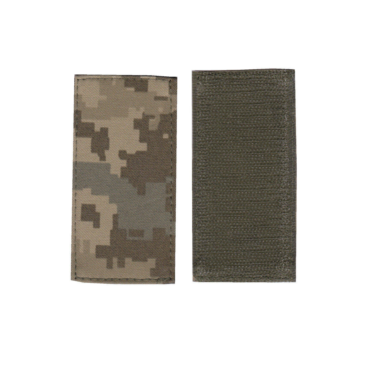 Погон рядового солдата військовий / армійський шеврон ЗСУ, чорний колір на пікселі. 10 см * 5 см