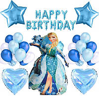 Набор шаров на день рождения с принцессой Эльза в стиле Холодное сердце