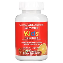 California Gold Nutrition мультивітаміни для дітей у жувальних таблетках  60 жувальних таблеток