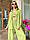 Женский брючный костюм тройка свободная рубашка с поясом топ и расклешенными брюки трубы (р. 42-44) 22KO2332, фото 9