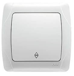 Viko Carmen вимикач 1-клавішний прохідний білий