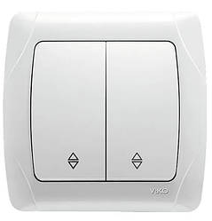 Viko Carmen вимикач 2-клавішний прохідний білий
