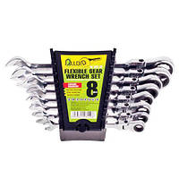 Alloid. Набір ключів комб. тріскач. з карданом 8 пр., 8,10, 12, 13, 14, 15, 17, 19 мм. (НК-2081-8К)