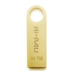 Флешнакопичувач USB 64 GB Hi-Rali Shuttle Series Gold (HI-64GBSHGD)