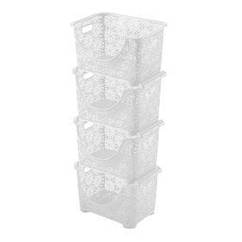 Кошик VIOLET HOUSE 0409 Ажур WHITE (0409 Ажур WHITE Набір 4 шт 36*27*88 см)