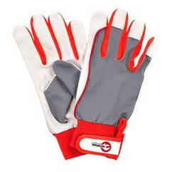 Рукавичка комбінована з високоякісної козячої шкіри та тканини 10" еластичний манжет на липучці INTERTOOL